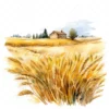 19 High-Quality Wheat Farm Clipart - Wheat farm digital watercolor JPG instant download for commercial use - Digital download