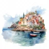 19 High-Quality Italian Seaside Clipart - Italian seaside digital watercolor JPG instant download for commercial use - Digital download