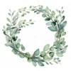 20 High-Quality Eucalyptus Wreath Clipart - Eucalyptus wreath digital watercolor JPG instant download for commercial use - Digital download