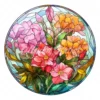 20 High-Quality Flowers Stained Glass Clipart - Bouquet flower digital watercolor JPG instant download for commercial use - Digital download
