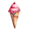 20 High-Quality Ice Cream Clipart - Ice cream digital watercolor JPG instant download for commercial use - Digital download