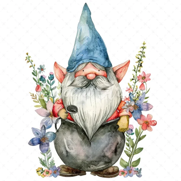 20 High-Quality Gnomes With Cauldron Clipart - Gnomes cauldron digital watercolor JPG instant download for commercial use - Digital download