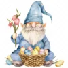 20 High-Quality Gnome With Easter Clipart - Easter gnome digital watercolor JPG instant download for commercial use - Digital download