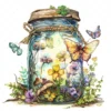 20 High-Quality Fairy Jars Clipart - Fairy jars digital watercolor JPG instant download for commercial use - Digital download