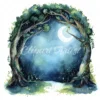 19 High-Quality Fairy Tree Archway Clipart - Fairy tree digital watercolor JPG instant download for commercial use - Digital download