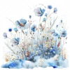 22 High-Quality Winter Wildflowers Clipart - Winter wildflowers watercolor JPG instant download for commercial use - Digital download