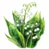 20 High-Quality Lily Of Valley Clipart - Lily of the valley digital watercolor JPG instant download for commercial use - Digital download