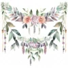 20 High-Quality Boho Leaves Garland Clipart - Boho leaf garland digital watercolor JPG instant download for commercial use -Digital download