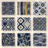 Navy and Silver Seamless Digital Paper - 63 Scrapbook patterns, Blue and silver wedding paper, Silver foil, Commercial use, Digital download