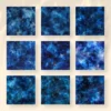 Ultramarine Galaxy Seamless Digital Paper - 63 Scrapbook patterns, Blue night sky backgrounds, Space foil, Commercial use, Digital download