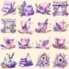 Lavenders Watercolor Clipart Bundle - 160+ transparent PNG, PNG of Tranquil summer lavender joy, Lavenders Commercial use, Digital download