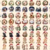 Christmas Animals Watercolor Clipart Bundle - 560+ transparent PNG, Festive animal images, Santa hat wreath, Commercial use,Digital download