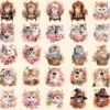 Flower Cats Watercolor Clipart Bundle - 223+ transparent PNG, Charming kitten graphics, Fantasy kitten art, Commercial use, Digital download