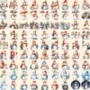 Snowman Watercolor Clipart Bundle - 755+ transparent PNG, Snowman illustrations, Delightful winter snowman, Commercial use, Digital download