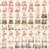 Bonjour Paris Watercolor Clipart Bundle - 575+ transparent PNG, Pink paris graphics, French illustrations, Commercial use, Digital download