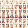 Llamas Watercolor Clipart Bundle - 400+ transparent PNG, Charming alpaca illustrations, Cyte llama images, Commercial use, Digital download