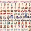 Christmas Fairies Watercolor Clipart Bundle - 890+ transparent PNG, Enchanting holiday graphics, Magic png, Commercial use, Digital download