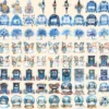 Hello Winter Watercolor Clipart Bundle - 700+ transparent PNG, Cozy winter graphics, Frosty blue holiday, Commercial use, Digital download