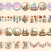 Boho Western Watercolor Clipart Bundle - 240+ transparent PNG, Western desert cowgirl graphics, Boho png, Commercial use, Digital download