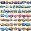 Mountain Landscapes Watercolor Clipart Bundle - 503+ transparent PNG, Majestic mountain images, Alpine png, Commercial use, Digital download