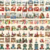 Merry and Bright Watercolor Clipart Bundle - 702+ transparent PNG, Christmas png, Joyful holiday graphics, Commercial use, Digital download