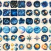 Astronomy Watercolor Clipart Bundle - 400+ transparent PNG, Sky and planet graphics, Celestial starry art, Commercial use, Digital download