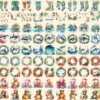 Tropical Christmas Watercolor Clipart Bundle - 790+ transparent PNG, Exotic tropic holiday image,Festive png,Commercial use,Digital download