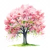 20 High-Quality Spring Trees Clipart - Spring trees digital watercolor JPG instant download for commercial use - Digital download
