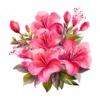 20 High-Quality Hot Pink Azalea Bouquet Clipart - Hot Azalea digital watercolor JPG instant download for commercial use - Digital download
