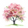 20 High-Quality Spring Trees Clipart - Spring trees digital watercolor JPG instant download for commercial use - Digital download