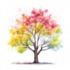 20 High-Quality Spring Trees Clipart - Spring trees digital watercolor JPG instant download for commercial use - Digital download