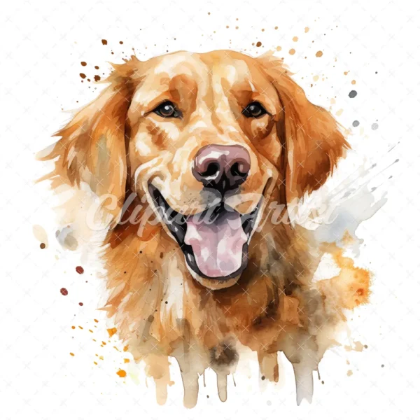 28 High-Quality Dogs Portrait Clipart - Dogs portrait digital watercolor JPG instant download for commercial use - Digital download