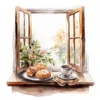 18 High-Quality Morning Coffee Windows Clipart - Morning window digital JPG instant download for commercial use - Digital download