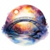 20 High-Quality Celestial Bridges Clipart - Celestial bridges digital watercolor JPG instant download for commercial use - Digital download
