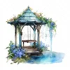 19 High-Quality Wishing Wells Clipart - Wishing wells digital watercolor JPG instant download for commercial use - Digital download