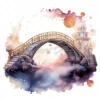 20 High-Quality Celestial Bridges Clipart - Celestial bridges digital watercolor JPG instant download for commercial use - Digital download