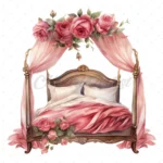 22 High-Quality Romantic Rose Beds Clipart - Rose beds digital watercolor JPG instant download for commercial use - Digital download