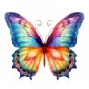 25 High-Quality Colorful Butterfly Clipart - Butterfly digital watercolor JPG instant download for commercial use - Digital download