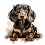 20 High-Quality Dachshund Clipart - Dachshund digital watercolor JPG instant download for commercial use - Digital download