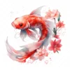 17 High-Quality Floral Koi Fish Clipart - Fish digital JPG instant download for commercial use - Digital download
