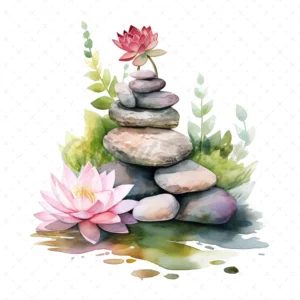 22 High-Quality Cairn Clipart - Cairn digital watercolor JPG instant download for commercial use - Digital download