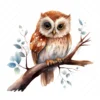 14 High-Quality Cute Owls Clipart - Owls digital watercolor JPG instant download for commercial use - Digital download