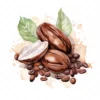 20 High-Quality Sacred Cacao Clipart - Sacred cacao digital watercolor JPG instant download for commercial use - Digital download