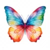 25 High-Quality Colorful Butterfly Clipart - Butterfly digital watercolor JPG instant download for commercial use - Digital download