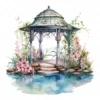 19 High-Quality Wishing Wells Clipart - Wishing wells digital watercolor JPG instant download for commercial use - Digital download
