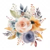 20 High-Quality Boho Bouquets Clipart - Boho bouquets digital watercolor JPG instant download for commercial use - Digital download