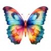 25 High-Quality Colorful Butterfly Clipart - Butterfly digital watercolor JPG instant download for commercial use - Digital download