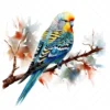 20 High-Quality Parakeet Clipart - Parakeet digital watercolor JPG instant download for commercial use - Digital download