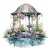 19 High-Quality Wishing Wells Clipart - Wishing wells digital watercolor JPG instant download for commercial use - Digital download