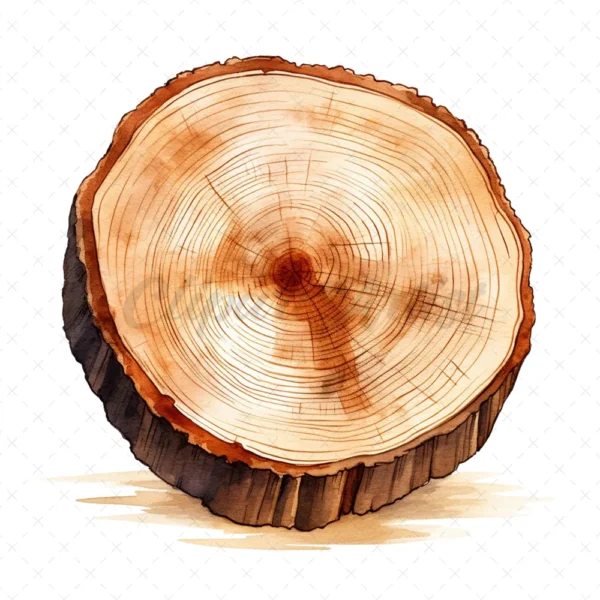 20 High-Quality Wooden Slices Clipart - Wooden slices digital JPG instant download for commercial use - Digital download